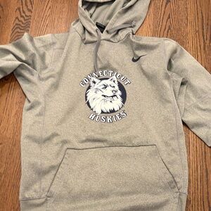Nike Gray Connecticut Huskies Hoodie